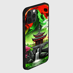 Чехол для iPhone 12 Pro Водопад японии и природа, цвет: 3D-черный — фото 2