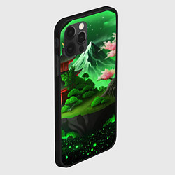 Чехол для iPhone 12 Pro Green nature Japan, цвет: 3D-черный — фото 2