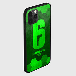 Чехол для iPhone 12 Pro Rainbow Six - green gradient, цвет: 3D-черный — фото 2