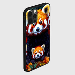 Чехол для iPhone 12 Pro Семья красных панд, цвет: 3D-черный — фото 2