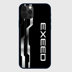 Чехол для iPhone 12 Pro Exeed - металлические полосы, цвет: 3D-черный