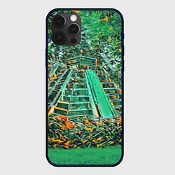 Чехол для iPhone 12 Pro Башня в джунглях, цвет: 3D-черный