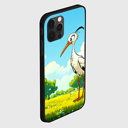 Чехол для iPhone 12 Pro Аист в лесу, цвет: 3D-черный — фото 2
