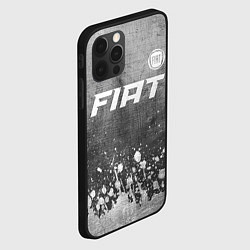 Чехол для iPhone 12 Pro Fiat - grey gradient посередине, цвет: 3D-черный — фото 2