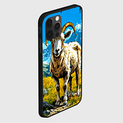 Чехол для iPhone 12 Pro Горный козел, цвет: 3D-черный — фото 2
