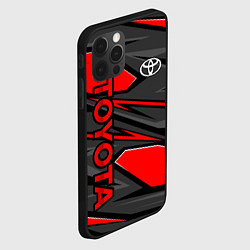 Чехол для iPhone 12 Pro Toyota - красная абстракция, цвет: 3D-черный — фото 2