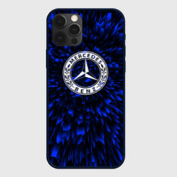 Чехол для iPhone 12 Pro Mercedes blue energy, цвет: 3D-черный