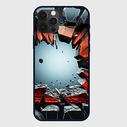 Чехол для iPhone 12 Pro Разбитые плиты из стекла, цвет: 3D-черный
