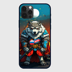 Чехол для iPhone 12 Pro Wolf Russia, цвет: 3D-черный