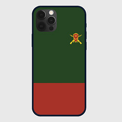 Чехол для iPhone 12 Pro Мотострелковые войска: герб со щитом, цвет: 3D-черный