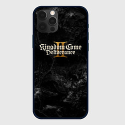 Чехол для iPhone 12 Pro Kingdom Come Deliverance 2 dark logo, цвет: 3D-черный