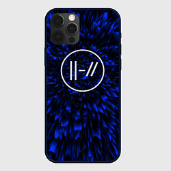 Чехол для iPhone 12 Pro Twenty One Pilots blue energy, цвет: 3D-черный