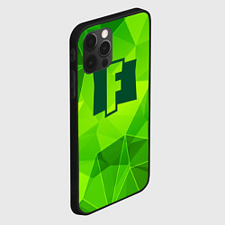 Чехол для iPhone 12 Pro Fortnite green poly, цвет: 3D-черный — фото 2