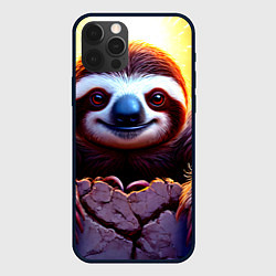 Чехол для iPhone 12 Pro Солнечный ленивец, цвет: 3D-черный