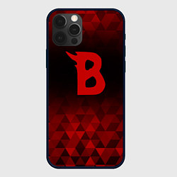 Чехол для iPhone 12 Pro Beastars red poly, цвет: 3D-черный