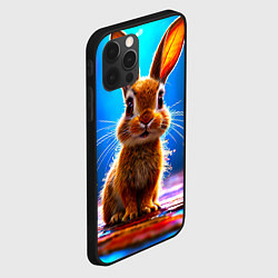 Чехол для iPhone 12 Pro Ушастый зайка, цвет: 3D-черный — фото 2