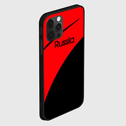 Чехол для iPhone 12 Pro Russia красно-чёрный, цвет: 3D-черный — фото 2