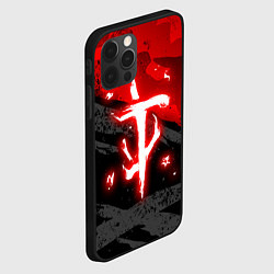 Чехол для iPhone 12 Pro Doom - neon red, цвет: 3D-черный — фото 2