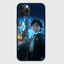 Чехол для iPhone 12 Pro Гарри Поттер и сова, цвет: 3D-черный