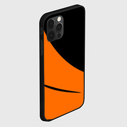 Чехол для iPhone 12 Pro Чёрно-оранжевый двуцветный, цвет: 3D-черный — фото 2
