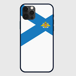 Чехол для iPhone 12 Pro Военно-морской флот: орёл с адмиралтейскими якорям, цвет: 3D-черный