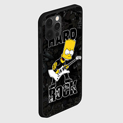 Чехол для iPhone 12 Pro Hard Rock барт симпсон, цвет: 3D-черный — фото 2