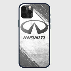 Чехол для iPhone 12 Pro Infiniti - white gradient, цвет: 3D-черный