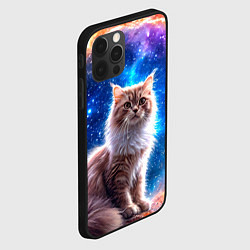 Чехол для iPhone 12 Pro Ангорская кошка в космосе, цвет: 3D-черный — фото 2