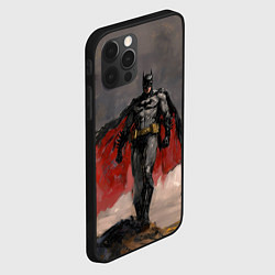 Чехол для iPhone 12 Pro Бэтмен стоит на обрыве скалы, цвет: 3D-черный — фото 2