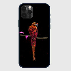 Чехол для iPhone 12 Pro Попугай пирата, цвет: 3D-черный