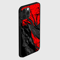 Чехол для iPhone 12 Pro Дота 2 - красная абстракция, цвет: 3D-черный — фото 2
