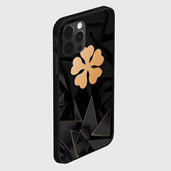 Чехол для iPhone 12 Pro Black Clover golden poly, цвет: 3D-черный — фото 2