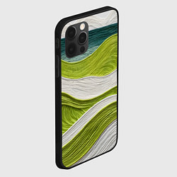 Чехол для iPhone 12 Pro Лаймовые волны, цвет: 3D-черный — фото 2