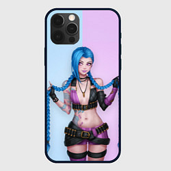 Чехол для iPhone 12 Pro League of Legends - Jinx, цвет: 3D-черный