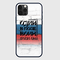 Чехол для iPhone 12 Pro Воин веры, цвет: 3D-черный