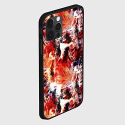 Чехол для iPhone 12 Pro Огненные перья, цвет: 3D-черный — фото 2