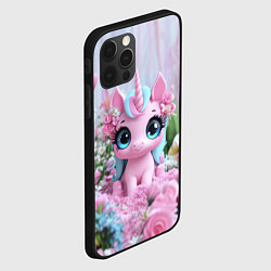 Чехол для iPhone 12 Pro Милая маленькая единорожка, цвет: 3D-черный — фото 2