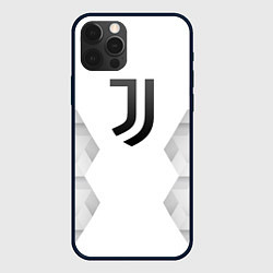 Чехол для iPhone 12 Pro Juventus white poly, цвет: 3D-черный