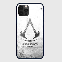 Чехол для iPhone 12 Pro Assassins Creed - white gradient, цвет: 3D-черный