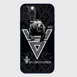 Чехол для iPhone 12 Pro Моя земля мои правила: медведь, цвет: 3D-черный