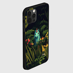 Чехол для iPhone 12 Pro Голубая единорожка, цвет: 3D-черный — фото 2