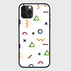 Чехол для iPhone 12 Pro Геометрический хаос, цвет: 3D-черный