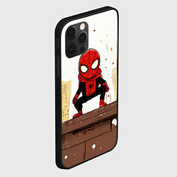 Чехол для iPhone 12 Pro Мини человек-паук, цвет: 3D-черный — фото 2