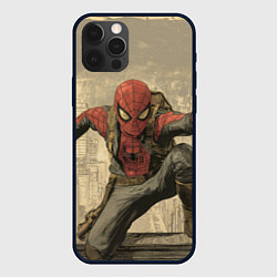 Чехол для iPhone 12 Pro Человек-паук готов спасать мир, цвет: 3D-черный