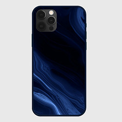 Чехол для iPhone 12 Pro Тёмный синий абстракция дымчатый, цвет: 3D-черный