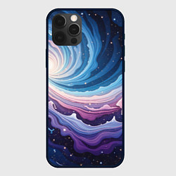 Чехол для iPhone 12 Pro Космическая волна, цвет: 3D-черный