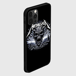 Чехол для iPhone 12 Pro Metallica - horned skull, цвет: 3D-черный — фото 2