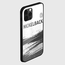 Чехол для iPhone 12 Pro Nickelback - white gradient посередине, цвет: 3D-черный — фото 2
