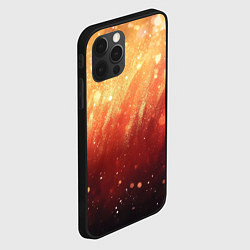 Чехол для iPhone 12 Pro Желто-красная текстура блестящая, цвет: 3D-черный — фото 2