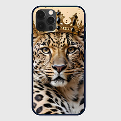 Чехол для iPhone 12 Pro Королевский леопард, цвет: 3D-черный